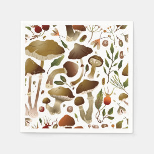 Mushroom pattern napkin
