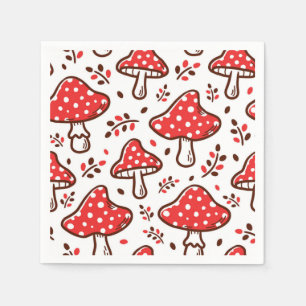 Mushroom pattern napkin