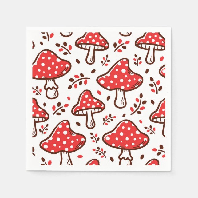 Mushroom pattern napkin (Front)