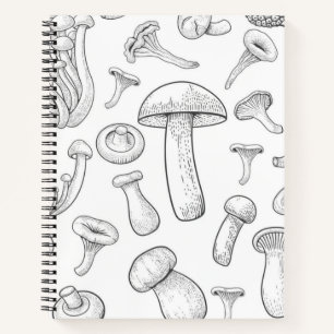Mushroom pattern notebook