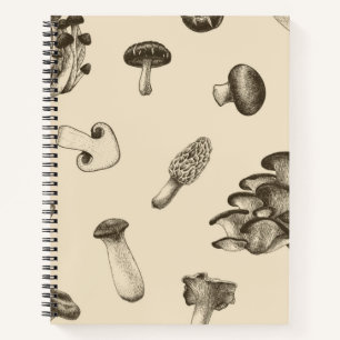 Mushroom pattern notebook