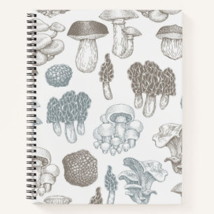 Mushroom pattern notebook