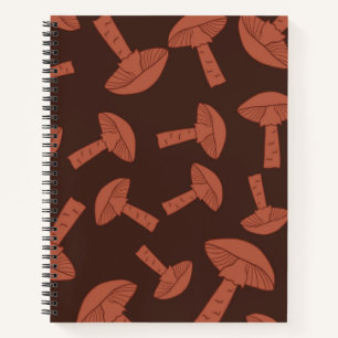 Mushroom pattern notebook