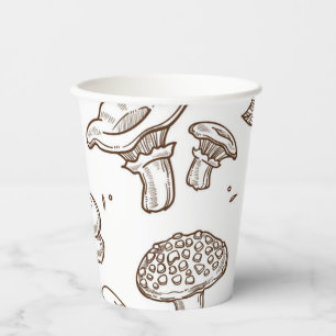 Mushroom pattern paper cups