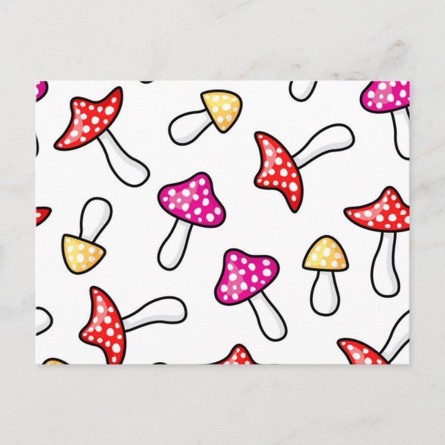 Mushroom pattern postcard (Front)