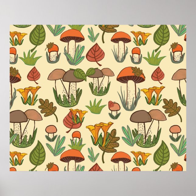 Mushroom pattern.  poster (Front)