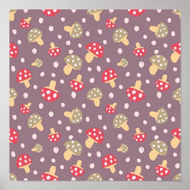 Mushroom pattern poster (Front)