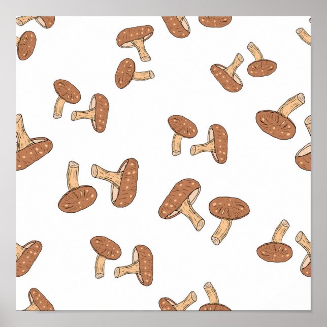 Mushroom pattern poster (Front)