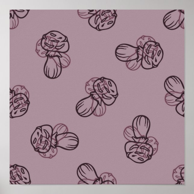 Mushroom pattern poster (Front)