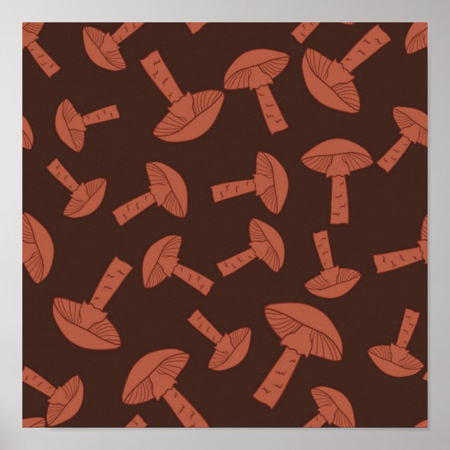 Mushroom pattern poster (Front)