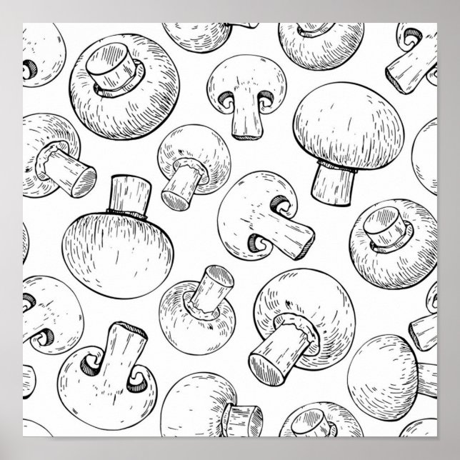 Mushroom pattern poster (Front)