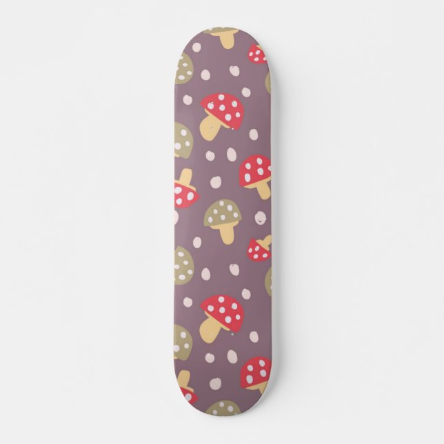 Mushroom pattern skateboard (Front)