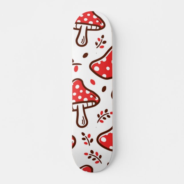 Mushroom pattern skateboard (Front)