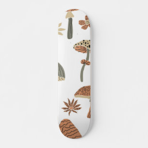 Mushroom pattern skateboard