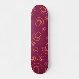 Mushroom pattern skateboard