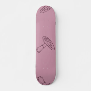Mushroom pattern skateboard