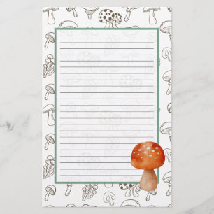 Mushroom Pattern Stationery