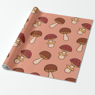 Mushroom pattern wrapping paper