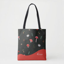 Mushroom personalised or not tote bag