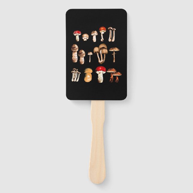 Mushroom Picker Life Hand Fan (Front)