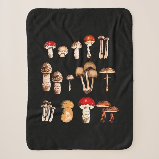 Mushroom Picker Life Sherpa Blanket (Front)