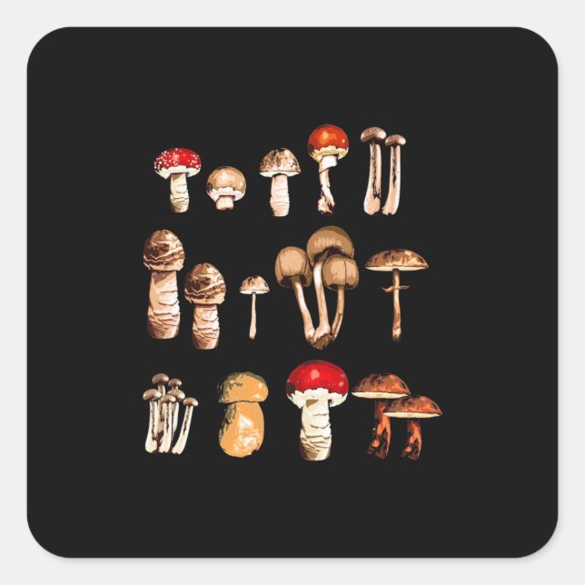 Mushroom Picker Life Square Sticker (Front)