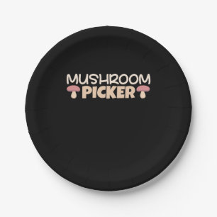 Mushroom Pickers Paper Plate