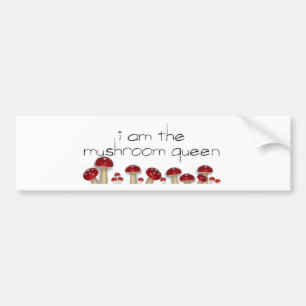Mushroom Queen Bumper Sticker