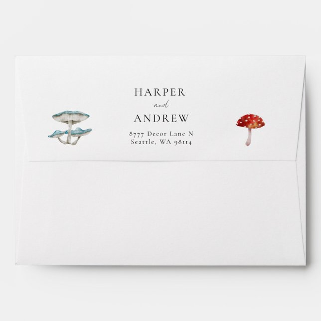 Mushroom Return Address Envelope (Back (Top Flap))