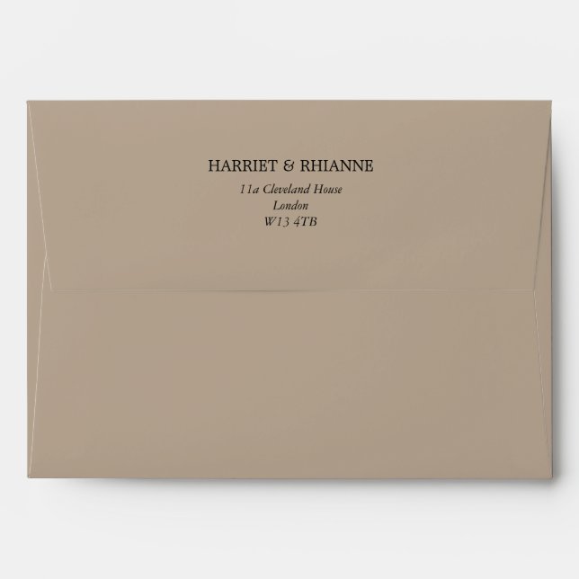 Mushroom Return Address Invitation Envelopes (Back (Top Flap))