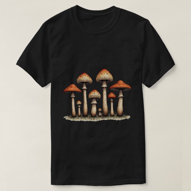 Mushroom Row T-Shirt (Design Front)