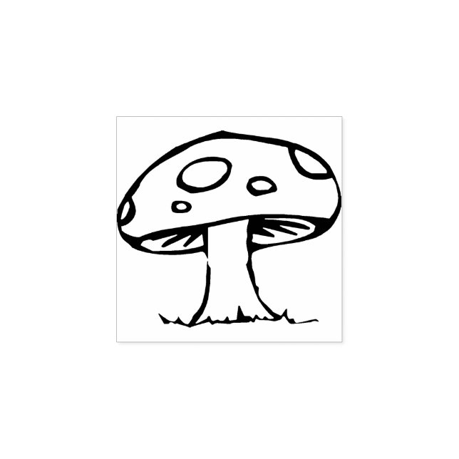Mushroom Rubber Stamp (Imprint)