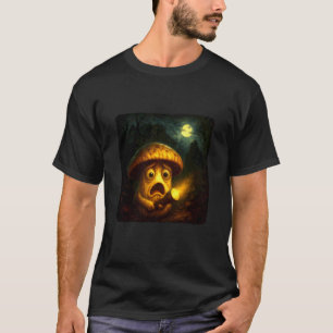 Mushroom Scary Horror Night Flashlight Halloween G T-Shirt