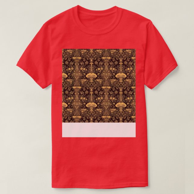 Mushroom Seamless Pattern Fungus Hippie Shroom Eno T-Shirt (Design Front)