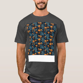 Mushroom Seamless Pattern Fungus Hippie Shroom Eno T-Shirt