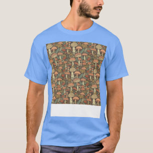 Mushroom Seamless Pattern Fungus Hippie Shroom Eno T-Shirt