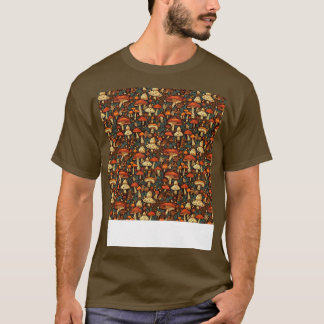 Mushroom Seamless Pattern Fungus Hippie Shroom Eno T-Shirt
