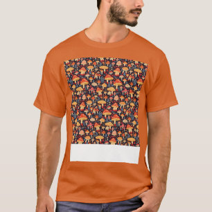 Mushroom Seamless Pattern Fungus Hippie Shroom Eno T-Shirt