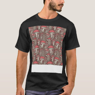 Mushroom Seamless Pattern Fungus Hippie Shroom Eno T-Shirt