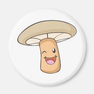 Mushroom Shirt : Cute Happy Mushroom Shirt Magnet