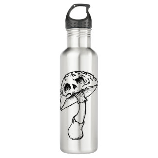 mushroom skull 710 ml water bottle