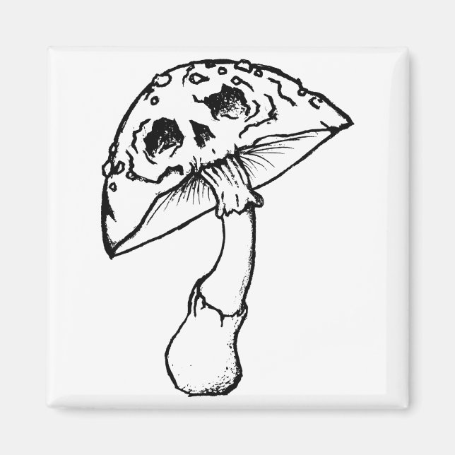 mushroom skull magnet (Front)