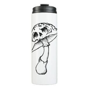mushroom skull thermal tumbler