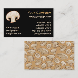 Mushroom Slice Icon Business Card