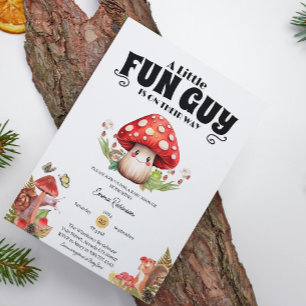 Mushroom Snail Woodland Fall baby shower Custom Invitation