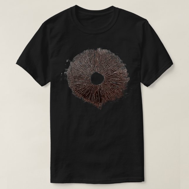 Mushroom Spore Print Psilocybe Cubensis Colombian T-Shirt (Design Front)