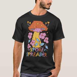 Mushroom Spore Spreader Mycology And Colourful Ma T-Shirt