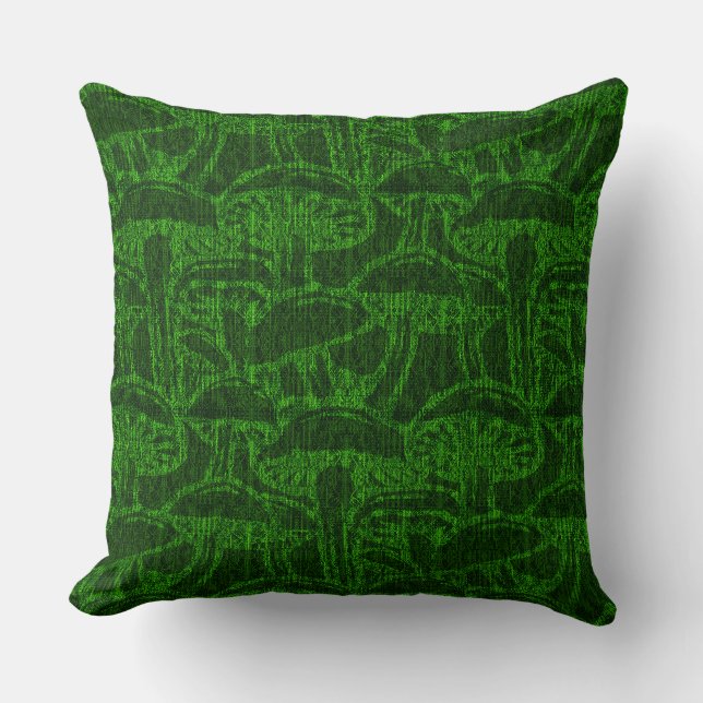 Mushroom story pattern throw pillow (Front)