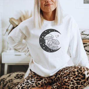 Mushroom Sweatshirt Mystical Cottage Core Womens