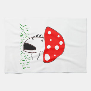 mushroom tea towel